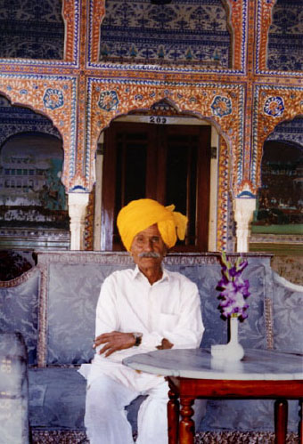 No this isn't a picture of Ashok. The kind-looking gentleman is the inn-keeper of a hotel in Rajasthan where Sue stayed.